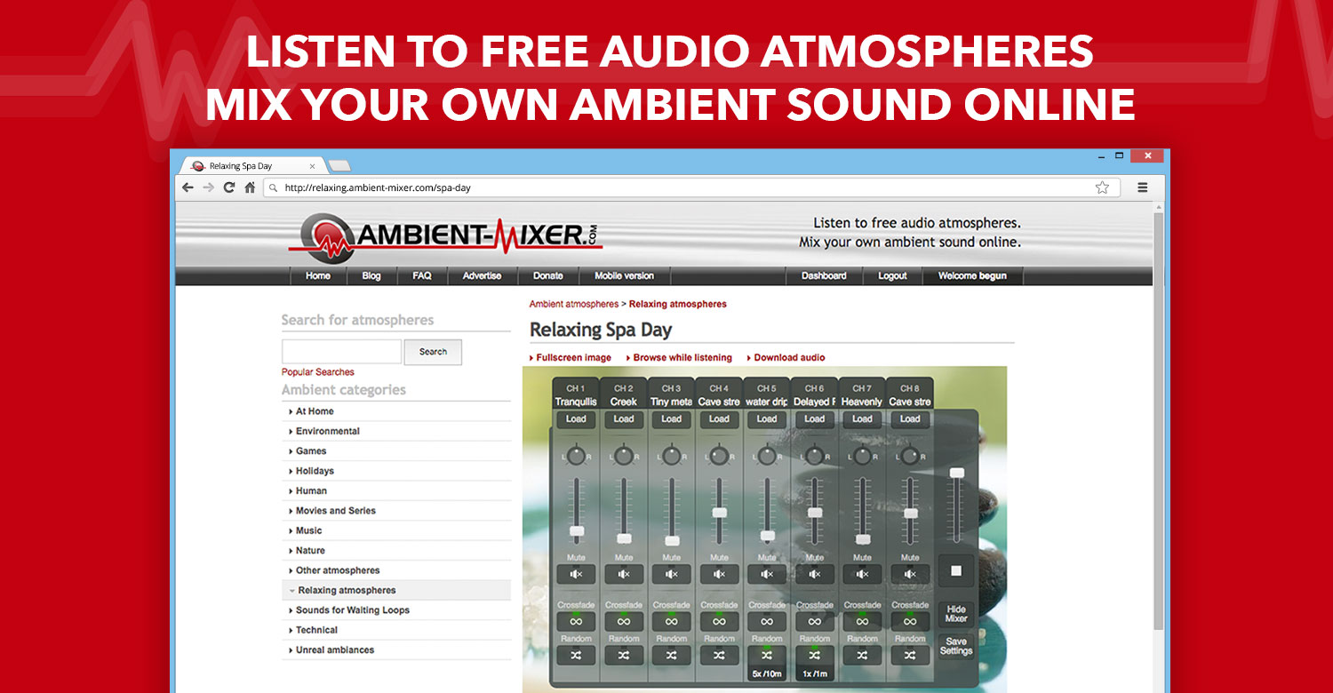 Ambient Mixer interface